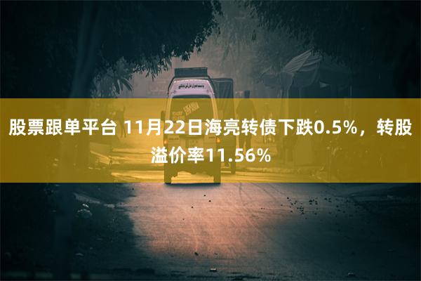 股票跟单平台 11月22日海亮转债下跌0.5%，转股溢价率11.56%