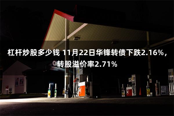 杠杆炒股多少钱 11月22日华锋转债下跌2.16%，转股溢价率2.71%