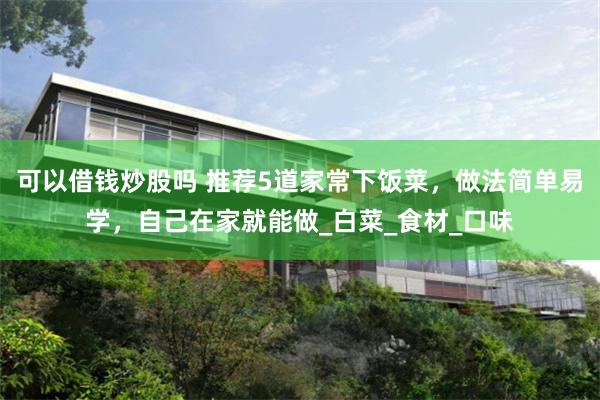 可以借钱炒股吗 推荐5道家常下饭菜，做法简单易学，自己在家就能做_白菜_食材_口味